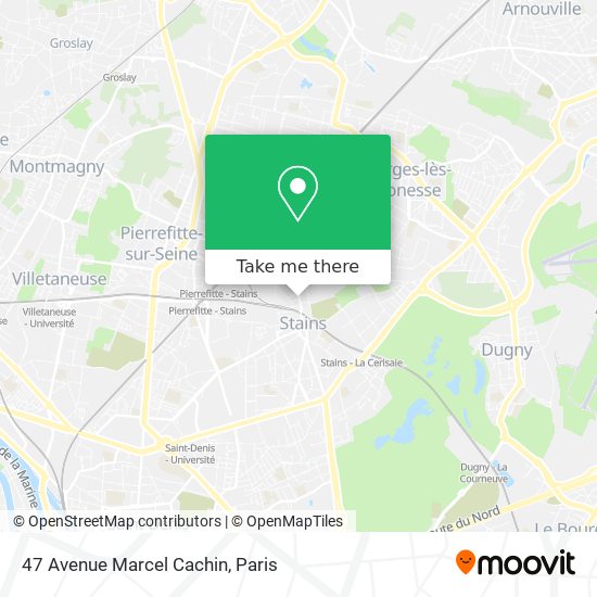 Mapa 47 Avenue Marcel Cachin