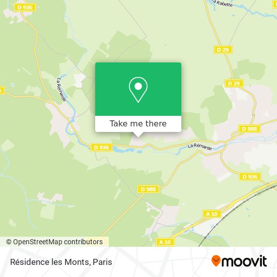 Résidence les Monts map