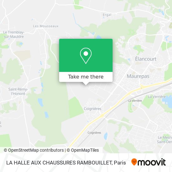 LA HALLE AUX CHAUSSURES RAMBOUILLET map