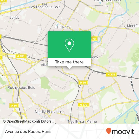 Avenue des Roses map