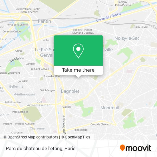 Parc du château de l'étang map