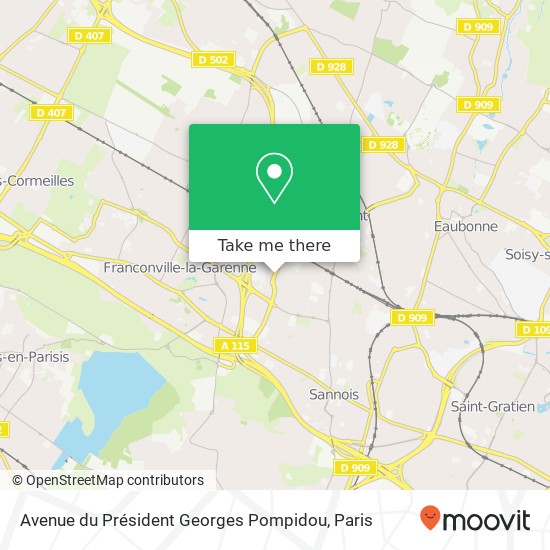 Mapa Avenue du Président Georges Pompidou