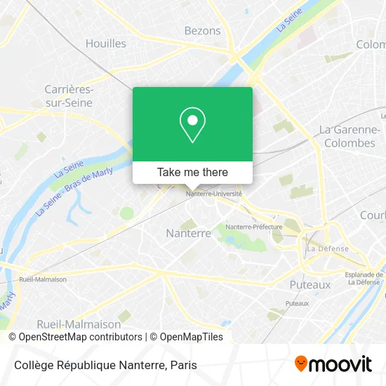 Collège République Nanterre map