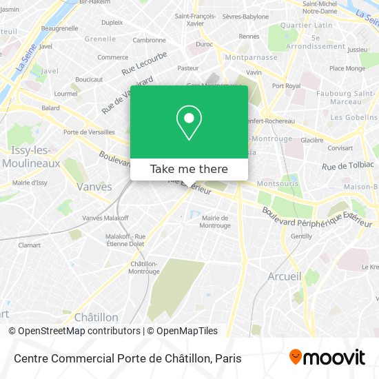 Centre Commercial Porte de Châtillon map