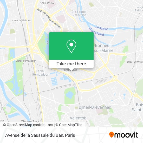 Avenue de la Saussaie du Ban map