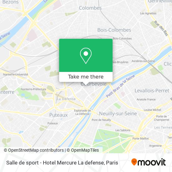 Salle de sport - Hotel Mercure La defense map