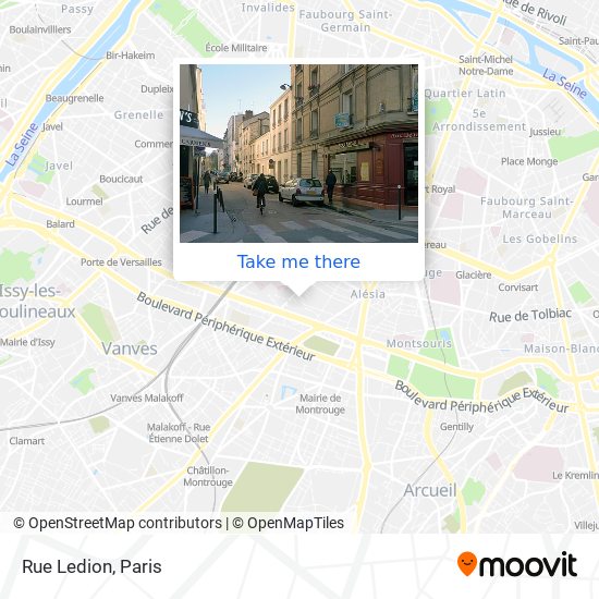 Mapa Rue Ledion
