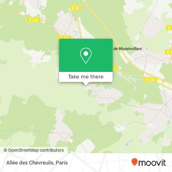 Allée des Chevreuils map