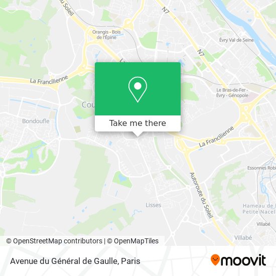 Mapa Avenue du Général de Gaulle