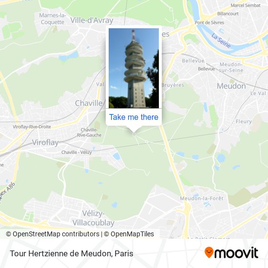 Tour Hertzienne de Meudon map