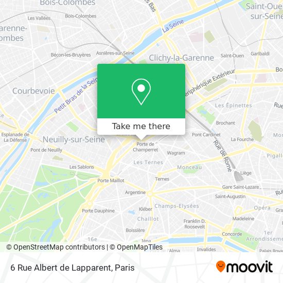 Mapa 6 Rue Albert de Lapparent