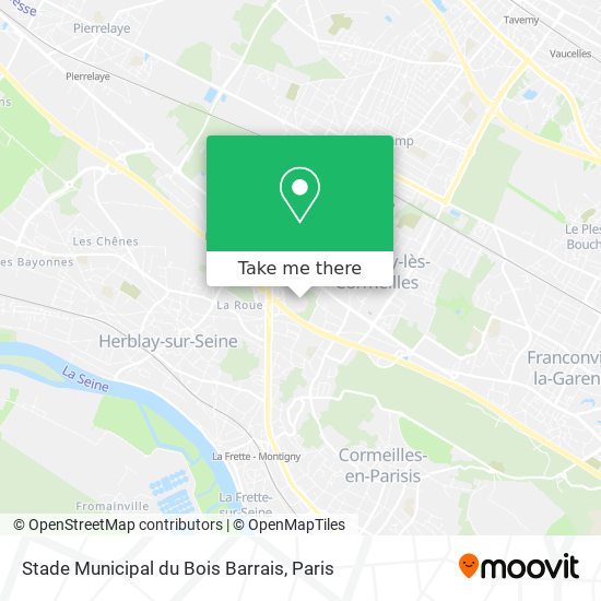 Mapa Stade Municipal du Bois Barrais