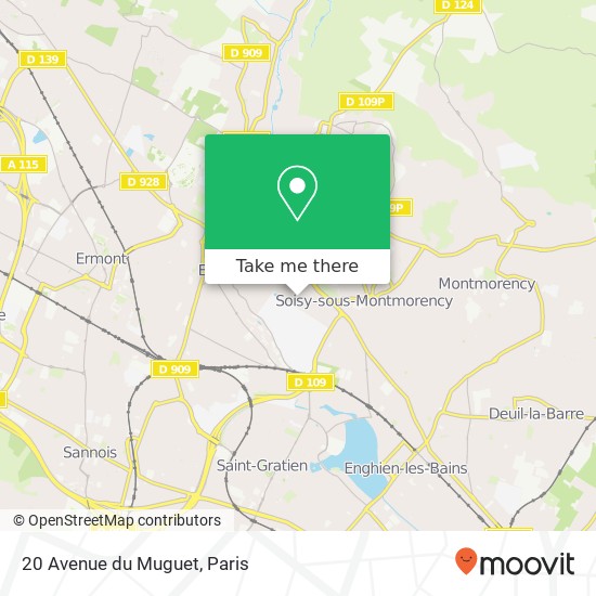 Mapa 20 Avenue du Muguet