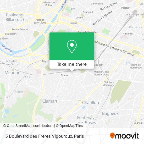 Mapa 5 Boulevard des Frères Vigouroux