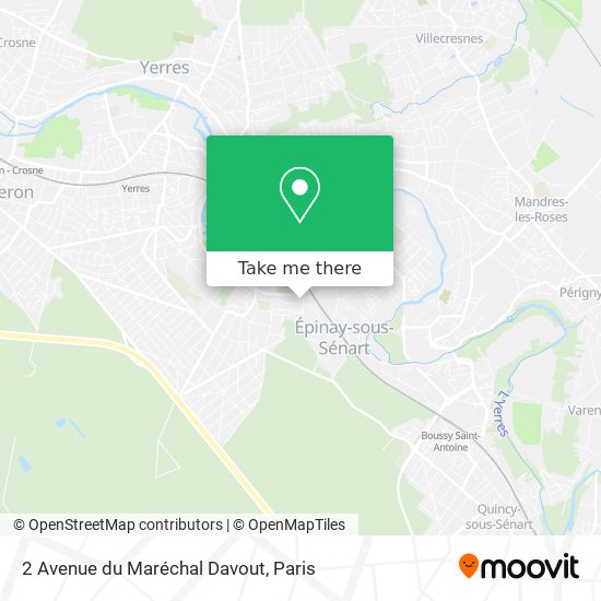Mapa 2 Avenue du Maréchal Davout