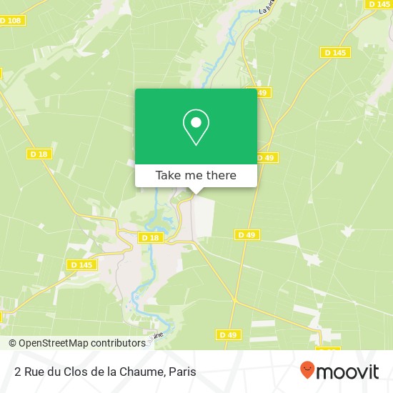 Mapa 2 Rue du Clos de la Chaume