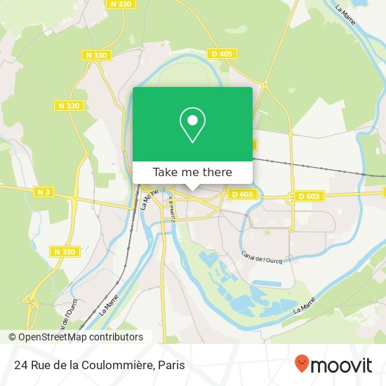 Mapa 24 Rue de la Coulommière