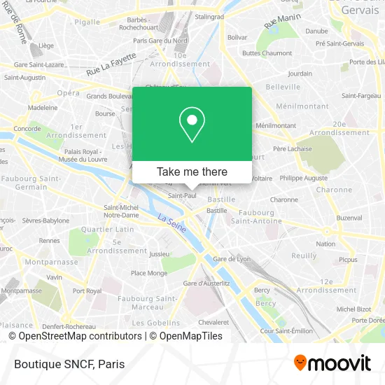 Boutique SNCF map