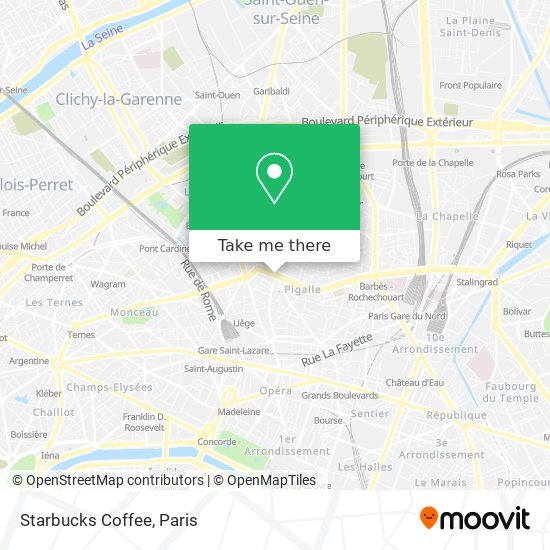 Starbucks Coffee map