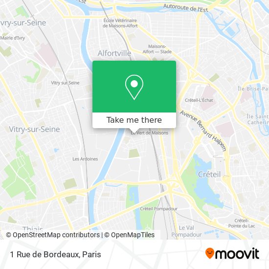 Mapa 1 Rue de Bordeaux