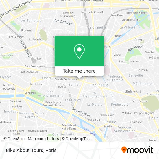 Mapa Bike About Tours