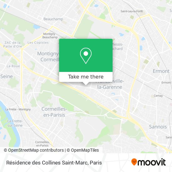 Mapa Résidence des Collines Saint-Marc