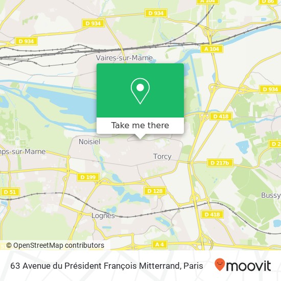 63 Avenue du Président François Mitterrand map