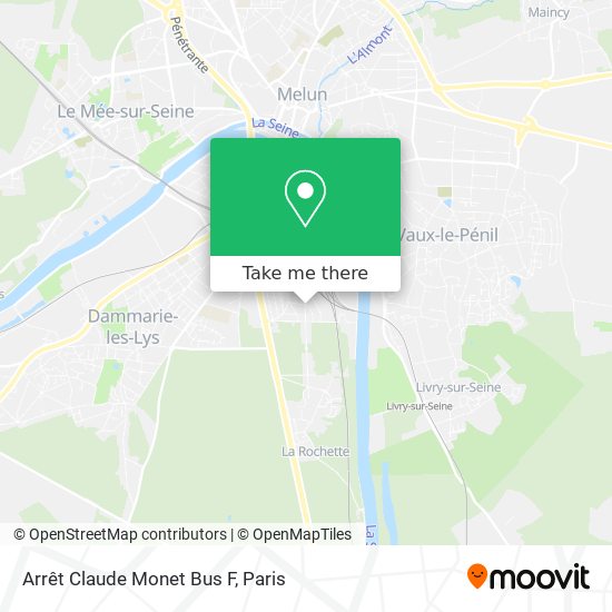 Mapa Arrêt Claude Monet Bus F