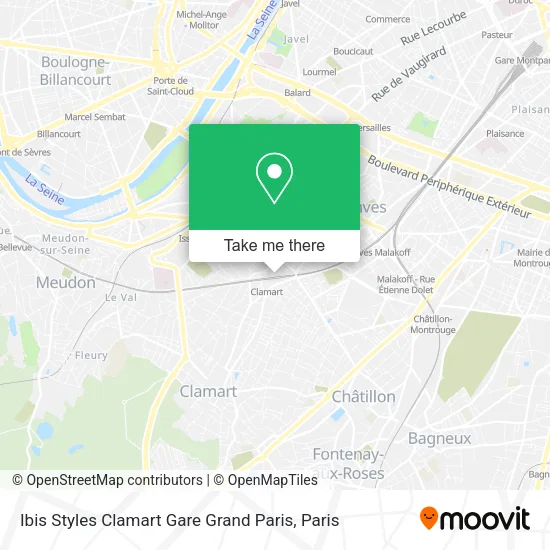 Ibis Styles Clamart Gare Grand Paris map