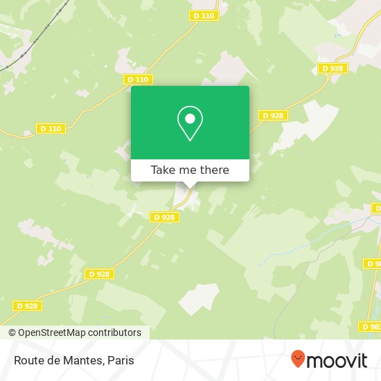 Mapa Route de Mantes