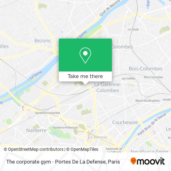 The corporate gym - Portes De La Defense map