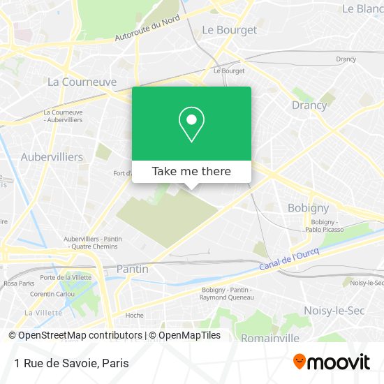 Mapa 1 Rue de Savoie