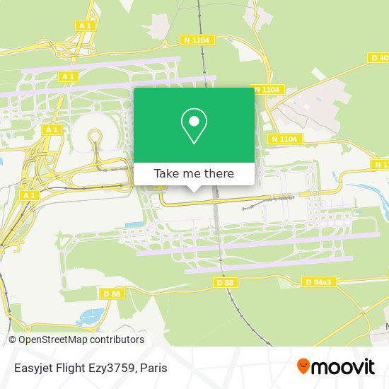Mapa Easyjet Flight Ezy3759
