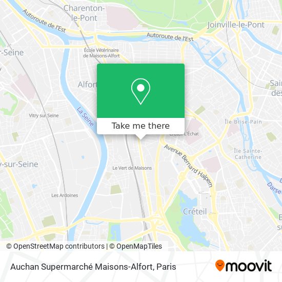 Mapa Auchan Supermarché Maisons-Alfort