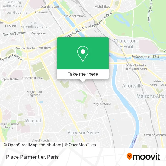 Place Parmentier map