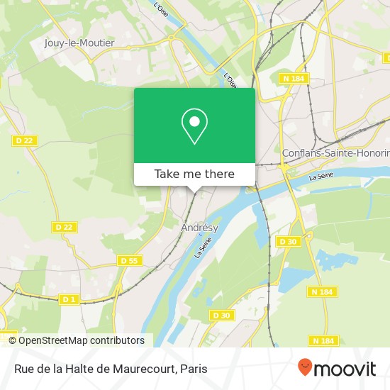 Mapa Rue de la Halte de Maurecourt