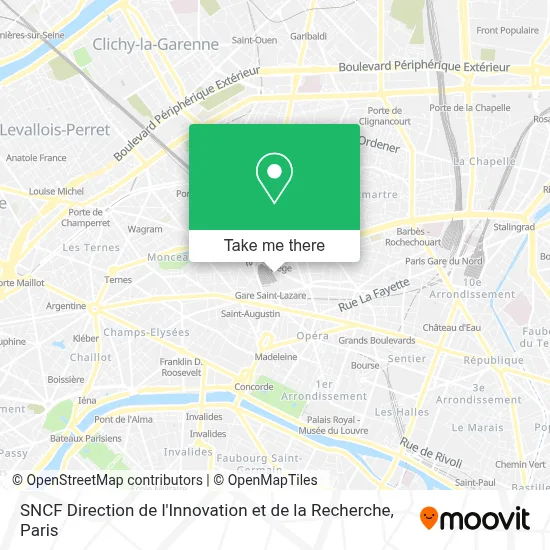 SNCF Direction de l'Innovation et de la Recherche map