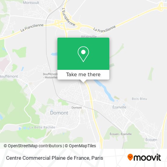 Mapa Centre Commercial Plaine de France