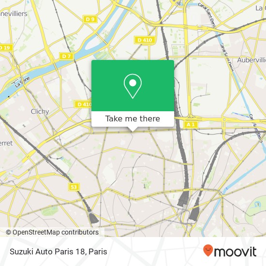 Mapa Suzuki Auto Paris 18