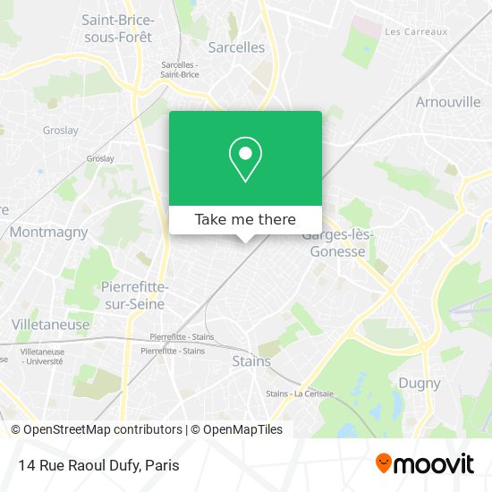 Mapa 14 Rue Raoul Dufy