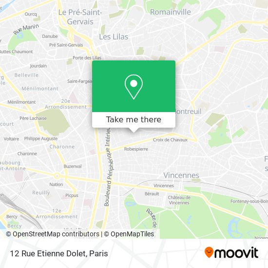 Mapa 12 Rue Etienne Dolet