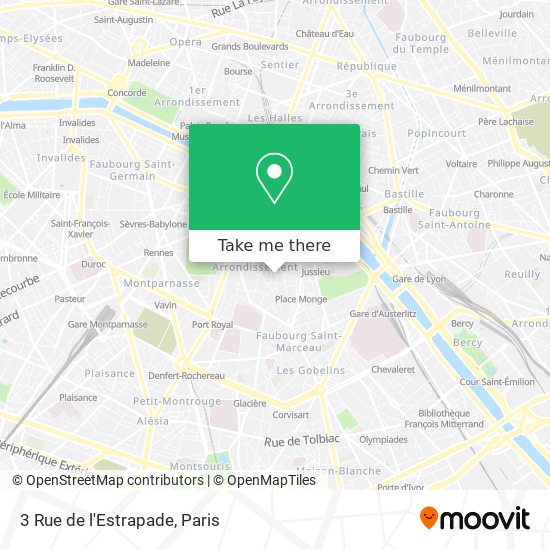 Mapa 3 Rue de l'Estrapade