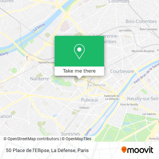Mapa 50 Place de l'Ellipse, La Défense