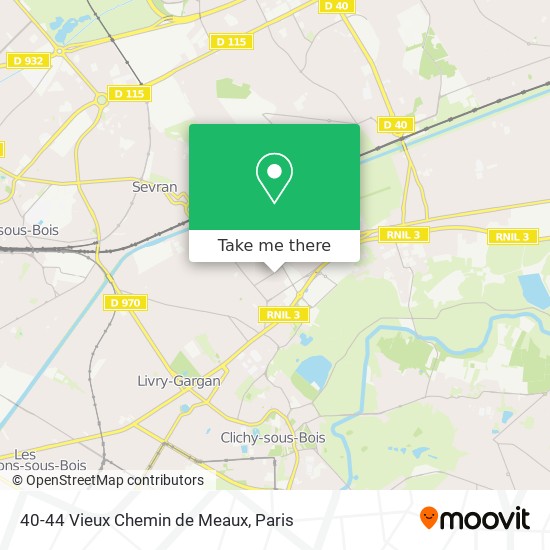 40-44 Vieux Chemin de Meaux map