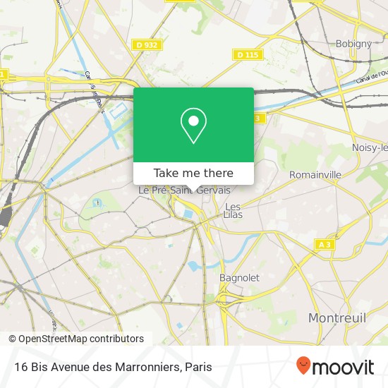 16 Bis Avenue des Marronniers map