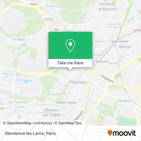 Résidence les Larris map