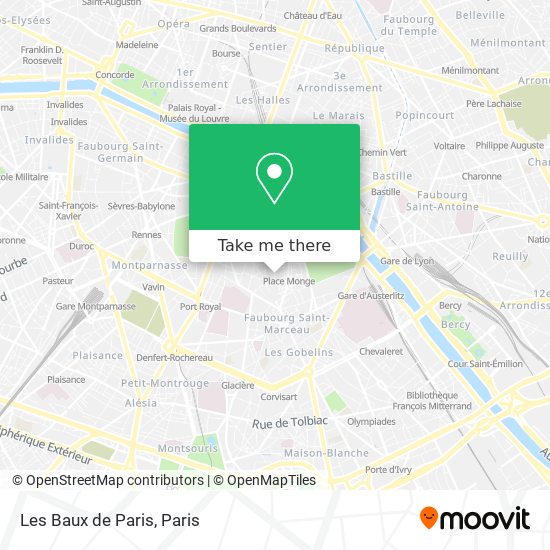 Mapa Les Baux de Paris