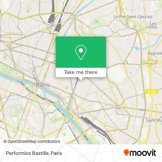 Mapa Performics Bastille