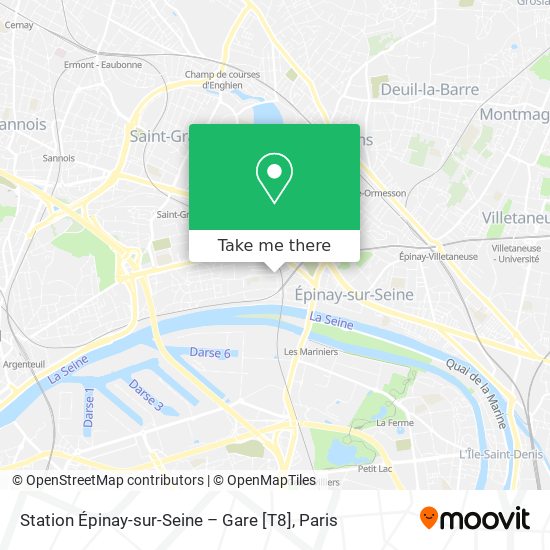 Mapa Station Épinay-sur-Seine – Gare [T8]