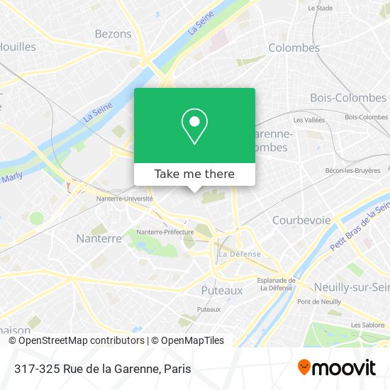 Mapa 317-325 Rue de la Garenne